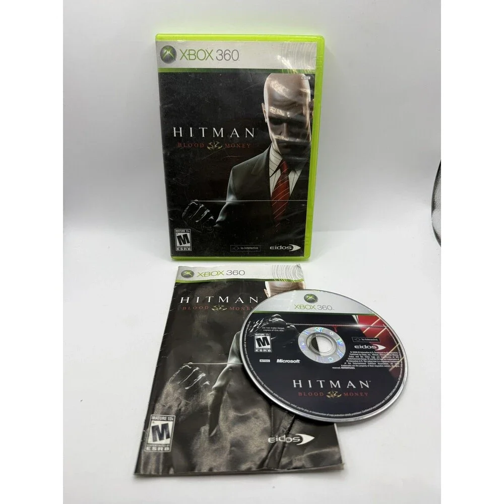 Hitman Blood Money Microsoft Xbox 360 Game Complete CIB Tested M 2006 Eidos
